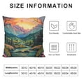 thumbnail image 5 of WERPE Summer Mountain River Scenery Abstract Art Throw Pillow Covers Square Pillowcase Pretectors Cushion Cover for Home Office Sofa Couch, Double-Sided Printed, 5 of 5