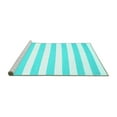 thumbnail image 2 of Ahgly Company Machine Washable Indoor Rectangle Abstract Turquoise Blue Contemporary Area Rugs, 2' x 4', 2 of 4