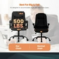 thumbnail image 2 of BestOffice 500lbs Wide Seat Ergonomic Office Chair, Big & Tall, PU Leather for Men, Women, Black, 2 of 7