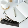 thumbnail image 6 of 2 Pcs Small Pencil Pouch,Happon Leather Slim Pencil Case, Portable Zipper Pencil Bag, Protable Stationery Pouch Cosmetic Bag Organizer Zipper Storage Bag for Travel Business Office, 6 of 7