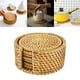 thumbnail image 4 of Manteles individuales redon para servir de de posavasos de ratán redon a mano para tazas de café y té - Los 8cm, 3 tamaños Sunnimix Cojín de posavasos de taza de té, 4 of 8