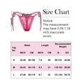 thumbnail image 5 of Aivtalk Womens Lace Panties Side Tie Ladies Adjustable G-String Underwear See Through Panties Low Rise Wild Panty with Bow L, 5 of 5