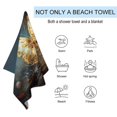 thumbnail image 2 of Watercolor Butterfly Ultra Fine Fiber Beach Towels for Travel And Quick Drying Absorbent Towels for Swimming, 2 of 7