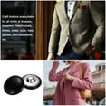 thumbnail image 5 of Uxcell 20Pcs Leather Covered Button Metal Round Sewing Buttons Black, 5 of 7