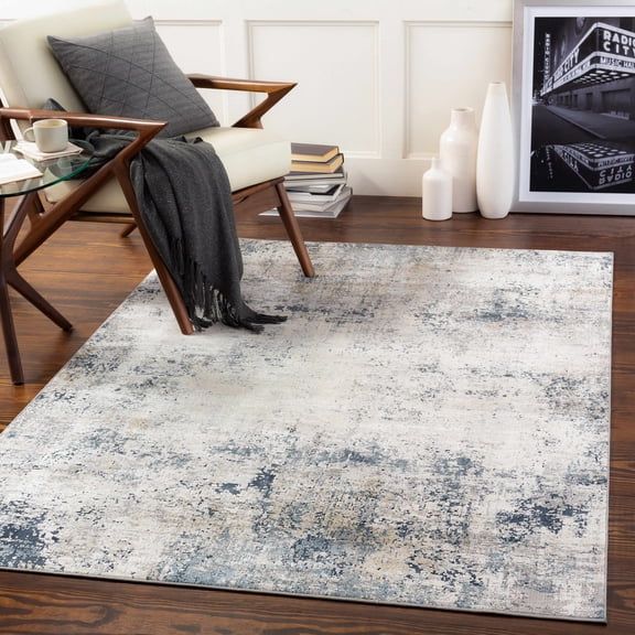 Hauteloom Higden Living Room, Bedroom Area Rug - Gray, Blue - 10' x 14'