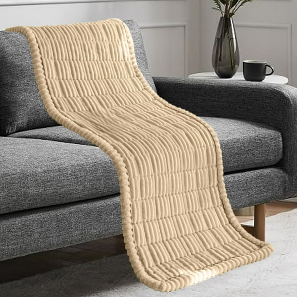 Funda de Cojín de Pana para Sofá - Protector de Sofá Moderno, Antideslizante y Afelpado, 70 X 210 Cm, Funda de Respaldo para Invierno En Gris Oscuro/Gris/Café/Verde/Blanco