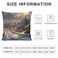 thumbnail image 5 of Orinice Snowy Village Full Moon Street Light Graphic Decorative Cushion Throw Pillow Cover for Home Couch Living Room Bed Sofa Winter Square 1PC 20x20in, 5 of 5