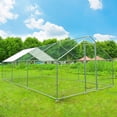 thumbnail image 3 of Caulitar 20 x 13ft Large Metal Chicken Coop, Walk in Poultry Cage Chicken Run for Outdoor Backyard Farm, 3 of 9