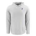 thumbnail image 2 of Men's Cutter & Buck Gray Kansas Jayhawks Coastline Epic Comfort Eco Recycled Long Sleeve Hoodie T-Shirt, 2 of 3