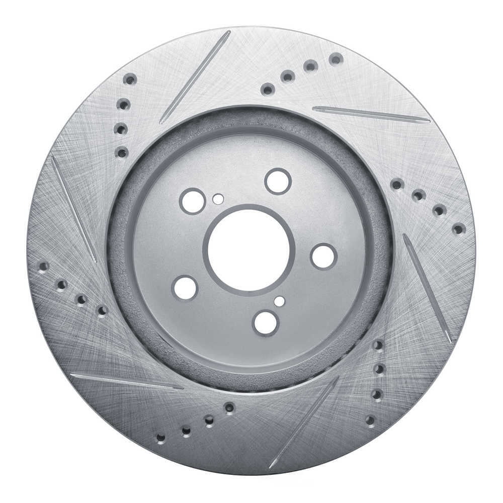 Dynamic Friction Company 631-76155R DFC Brake Rotor - Drilled And Slotted - Silver