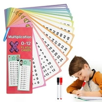 Moonsky 15PCS Addition/Subtraction/Multiplication / Division Flash Cards with Two Pens 3/ 4/ 5rd Grade Multiplication Game Flashcards,2025 Newest Multiplication Fact Cards Red