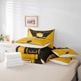 thumbnail image 6 of Homewish Hockey Sport Theme 7-Piece Twin Bedding Sets,Ball Gamer Bedding Comforter Set,Yellow Black Sheet Sets For Kids,Microfiber Bedroom Decor Reversible, 6 of 8