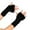 Black, variant on YWDJ Gloves for Women Women Girl Knitted Arm Fingerless Keep Warm Winter Gloves Soft Warm Mitten White