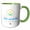 Green/White, variant on 3drose, Simpson Bay Beach, Sint Maarten, Caribbean Paradise Text and Image, 11oz Magic Transforming Mug