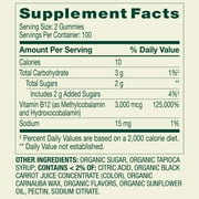 Spring Valley Extra Strength Vitamin B12 Supplement, Raspberry Flavor, 3000 mcg, 200 Count, Vegetarian Gummies for Metabolism Support