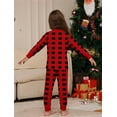 thumbnail image 4 of WIBACKER Kids Christmas Red Plaid Pajamas Long Sleeve Holiday Pjs Set Toddler Boys Girls Xmas Jammies 2-14 Years, 4 of 10