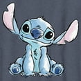 thumbnail image 2 of Boy's Lilo & Stitch Sketch Stitch Graphic Tee Navy Blue Heather Small, 2 of 4