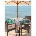thumbnail image 3 of Outdoor Tablecloth with Umbrella Hole for Patio/Picnic/Party/Camping, Green Pink Monstera Leaves Waterproof Table Cloth Square Cover Washable, Summer Botanical Grey Plaid (60"x 60"), 3 of 9