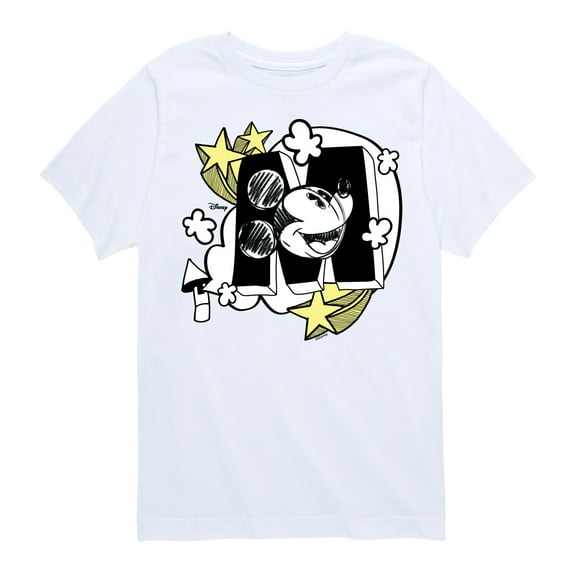 Disney - Mickey Mouse in the Clouds - Youth Short Sleeve Graphic T-Shirt