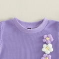 thumbnail image 4 of Staki Girls Cotton Shorts Girls Summer Outfits Casual Lounge Set Short Sleeve T Shirt and Elastic Waist Shorts 2 Piece Clothing Sets 6M 12M 24M Purple,18-24 Months, 4 of 7