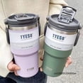 thumbnail image 3 of TYESO-botella termo con pajita de acero inoxidable para coche, vaso térmico aislado, botella de agua para deportes al aire libre, termo, 3 of 6