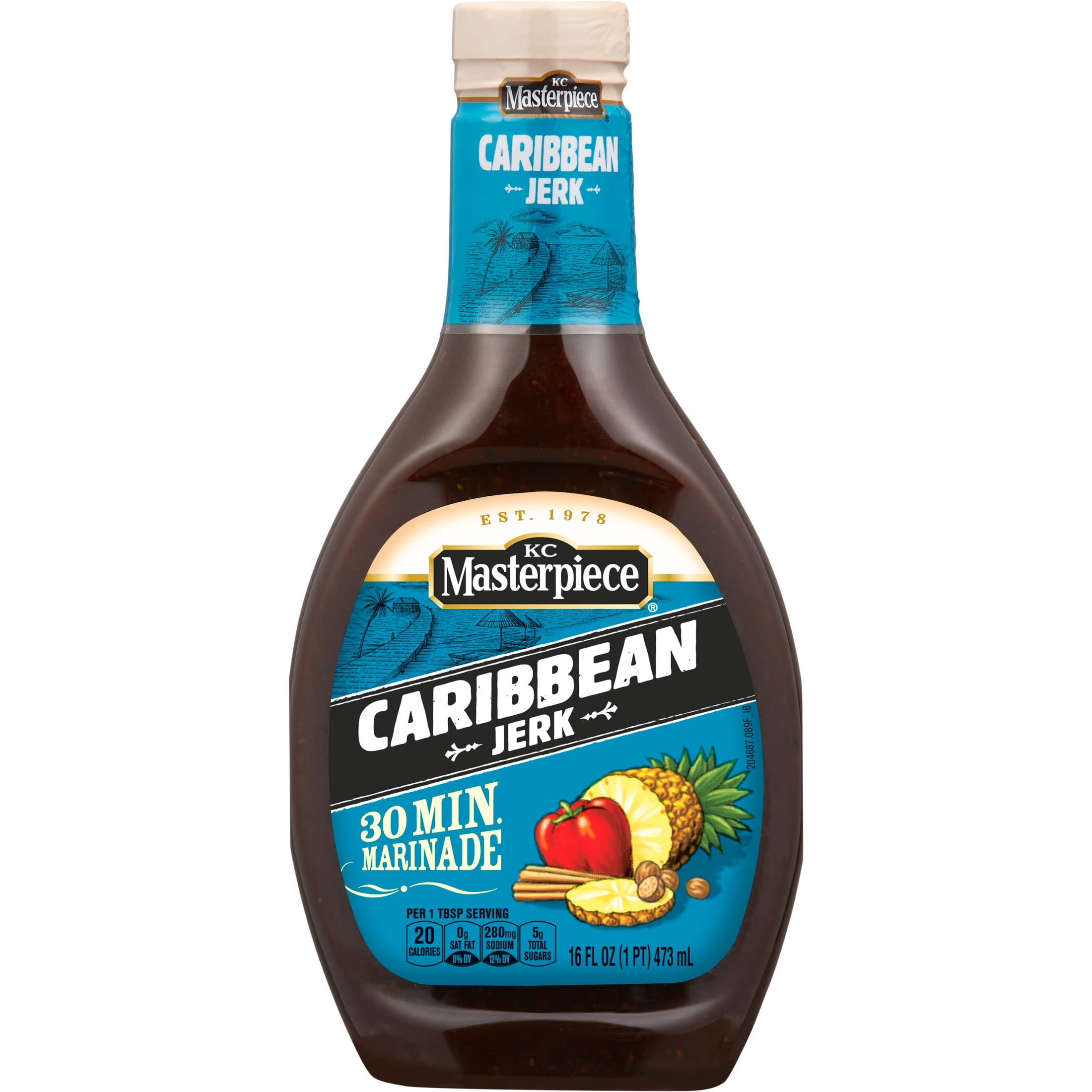 KC Masterpiece Caribbean Jerk Marinade, 16 fl oz Bottle
