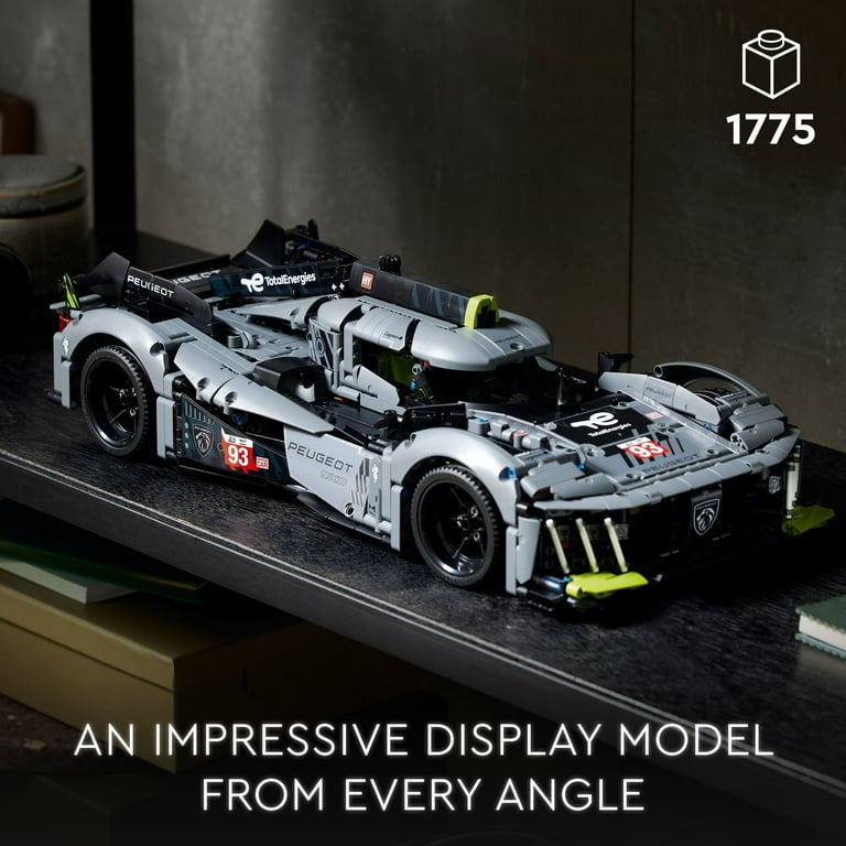 LEGO Technic PEUGEOT 9X8 24H Le Mans Hybrid Hypercar 42156 Collectible Race Car Building Kit for Adults and Teens