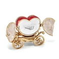 thumbnail image 4 of Bejeweled Pewter Multi Color Finish SCARLET HEART Carriage Trinket Box, 4 of 7
