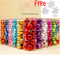 Tyidzon 24Pc Christmas Balls Shatterproof Christmas Tree Ornaments 1.18" Christmas Ornaments Set for Xmas Tree Wedding Holiday Party Decorations (Free 3Pc Snowflake)