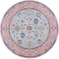 thumbnail image 6 of GLN Rugs Ayder - Indoor, Machine Washable Area Rug 5'3" Round Turkish Pink Home Carpet, 6 of 7