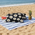 thumbnail image 3 of 2 Pack Outdoor Waterproof Throw Pillow Covers,White Daisy Polka Dots on Black Decorative Rectangle Patio Pillowcases for Chair Couch Sofa 20x12in, 3 of 9
