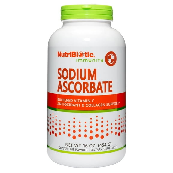 NutriBiotic Sodium Ascorbate Buffered Vitamin C Powder, 16 Ounce