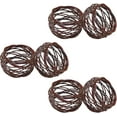 thumbnail image 1 of DAMAIE Handmade Napkin Rings for Dinner Parties, Dining Table Decoration, Set of 6, Brown, 1 of 7