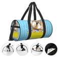 thumbnail image 5 of Fotbe Dog Takes a Bath in the Bathtub Pattern Foldable Sports Gym Bag with Wet Dry Pocket, Ultralight Travel Bag, Large Capacity Duffel Bag, Splash Proof Carry on Bag, Overnight Bag, Weekender Bag, 5 of 8