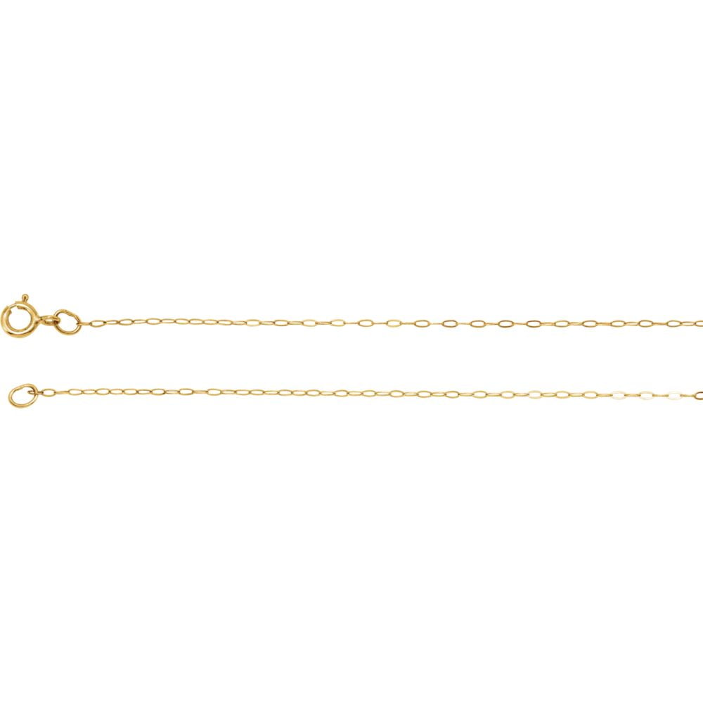 Jewels By Lux 14K Rose Gold 1mm Solid Cable Chain
