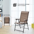 thumbnail image 5 of Topbuy Set of 2 Caming Chair Outdoor Folding Chair Garden Yard W/Armrest & Backrest, 5 of 9