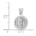 thumbnail image 3 of 14k White Gold Our Lady of Guadalupe Circle Pendant, 3 of 5