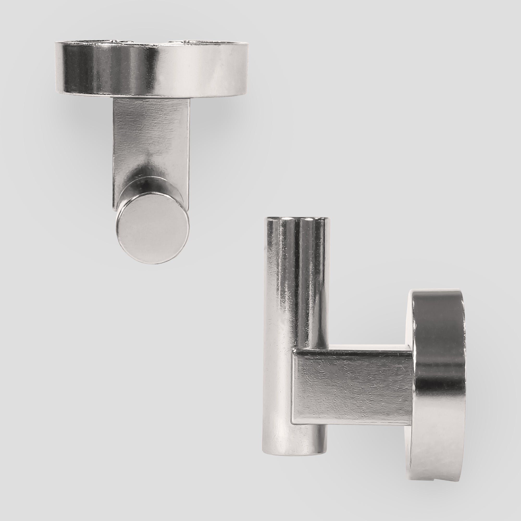 Lumi Home Furnishings Modern Wall Single Hook Brushed Nickel 8-pack