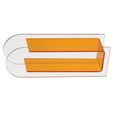 thumbnail image 3 of Modern Acrylic Clear Vase Colorful Acrylic Flower Vase for Wedding Party Home Table Decor Semi Colorful Vibrant Orange, 3 of 5