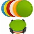 thumbnail image 1 of Posavasos de silicona de 6 piezas, posavasos para bebidas, almohadilla de vidrio resistente al calor, posavasos para mesa, escritorio, cocina, oficina, protector de muebles de bar, tapete, 1 of 5