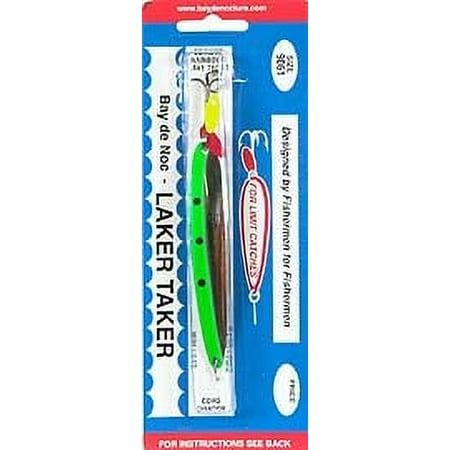 Bay de Noc Laker Taker Trolling/Casting Spoon 1oz Florescent Green/Nickle