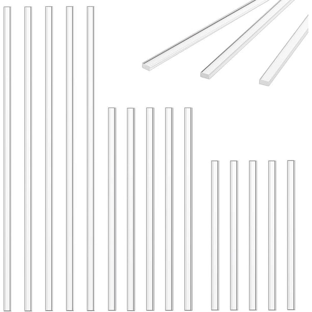 55 palitos acrílicos planos y transparentes para decorar pasteles, ideales para helados y otras manualidades.