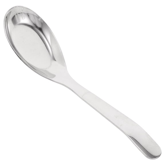 COMPUKAS Metal Soup Spoons Stainless Steel Flat Bottom 1Pcs For Family Meals