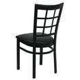 thumbnail image 6 of Flash Furniture Hercules Series Modern Metal Window Back Restaurant Chairs, Set of 2, Black, 6 of 14