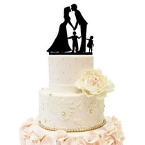 Popeven Wedding Cake Topper With Little Girl And Boy Bride And