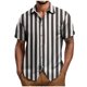 thumbnail image 2 of Blusa y camisa de manga corta con cuello vuelto Camisa casual para hombre Camisa de bolos vintage de manga corta Camisas de verano de playa cubana Camisa con botones Blusa para hombre Poliéster, 2 of 5