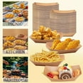 thumbnail image 4 of Kraft Paper Boat Shaped Plates Disposable Salad Dessert Pine Cake Snack Bowls Food Tray for Kitchen Party Tableware, 4 of 8