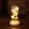 thumbnail image 2 of Multi-Stem Preserved Light-Up Rose in Glass/ Dome | Colorful Eternal Rainbow Rose Night Light | Romantic Gift for Mom, Wife, Her | Valentine's Day, Anniversary, Birthday Decor, 2 of 4