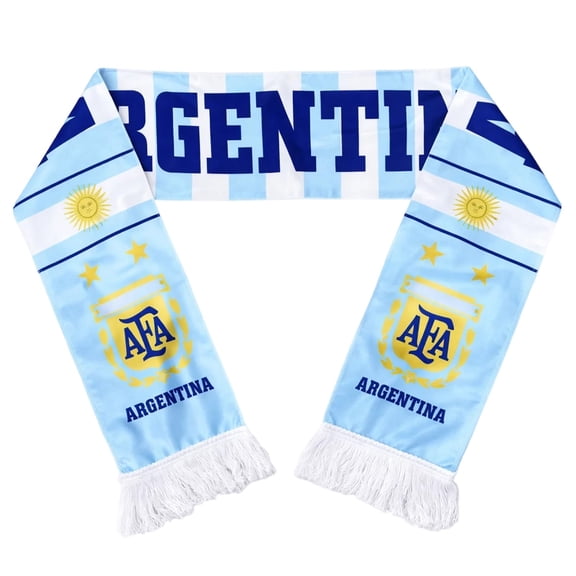 World Cup Scarf, 145x17 cm National Team Soccer Fan Scarf, World Cup 2026 Merchandise, Team Colors Display, with Fringes for Match Support