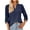 Navy, variant on Blouses For Women Business Casual Long Sleeve Shirts V Neck Solid Blouses Dressy Casual Tunic Tops Black M